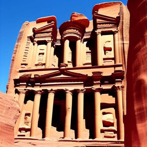 Art dans les ruines de Petra: sculptures, inscriptions et architecture néoclassique