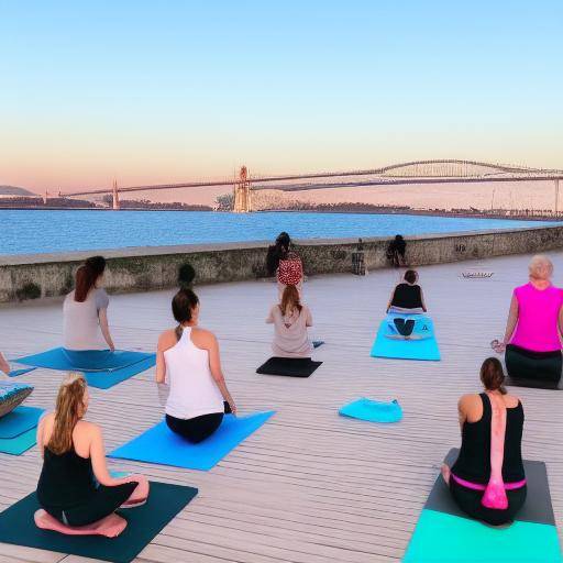 Wohlbefinden an den Aussichtspunkten von Lissabon: Yoga und Meditation mit Sonnenuntergangsblick