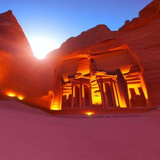 Bien-être à Petra de nuit: méditation et relaxation dans des environnements anciens illuminés