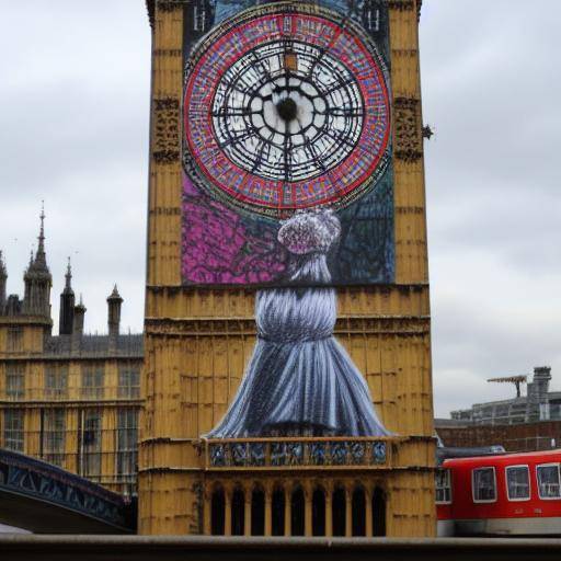 Der Big Ben in der Straßenkunst: Wandgemälde und kreative Ausdrucksformen in London