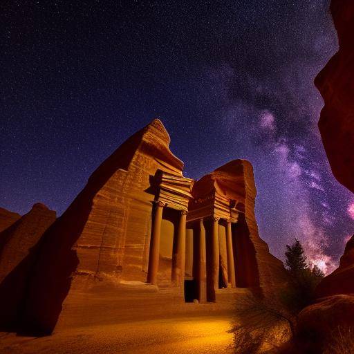 Descubre los secretos de Petra de noche bajo el cielo estrellado