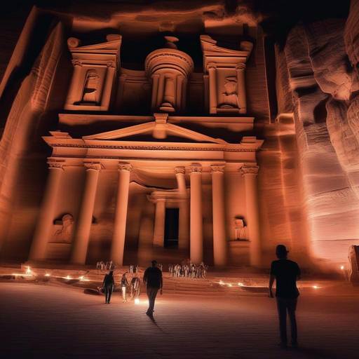 Explorer Petra de nuit: histoire et mystères de la ville ancienne illuminée