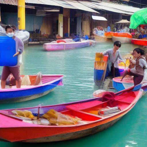 Os mercados flutuantes de Bangkok: comércio sobre a água