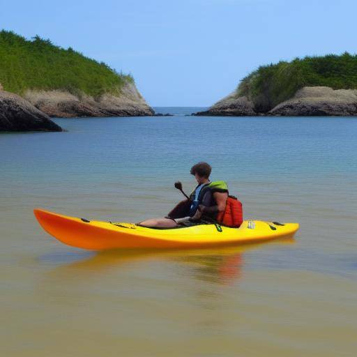 Entspannung nach der Leuchtturmroute in Maine: Kajakfahren in der Bucht