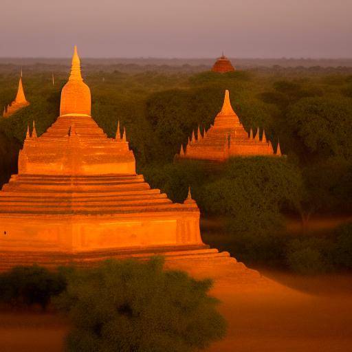 La ruta de los templos en Bagan: amanecer sobre las pagodas